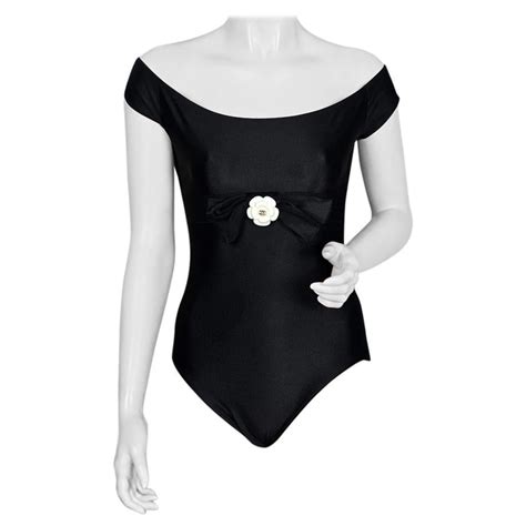 black chanel suit|vintage chanel bodysuit.